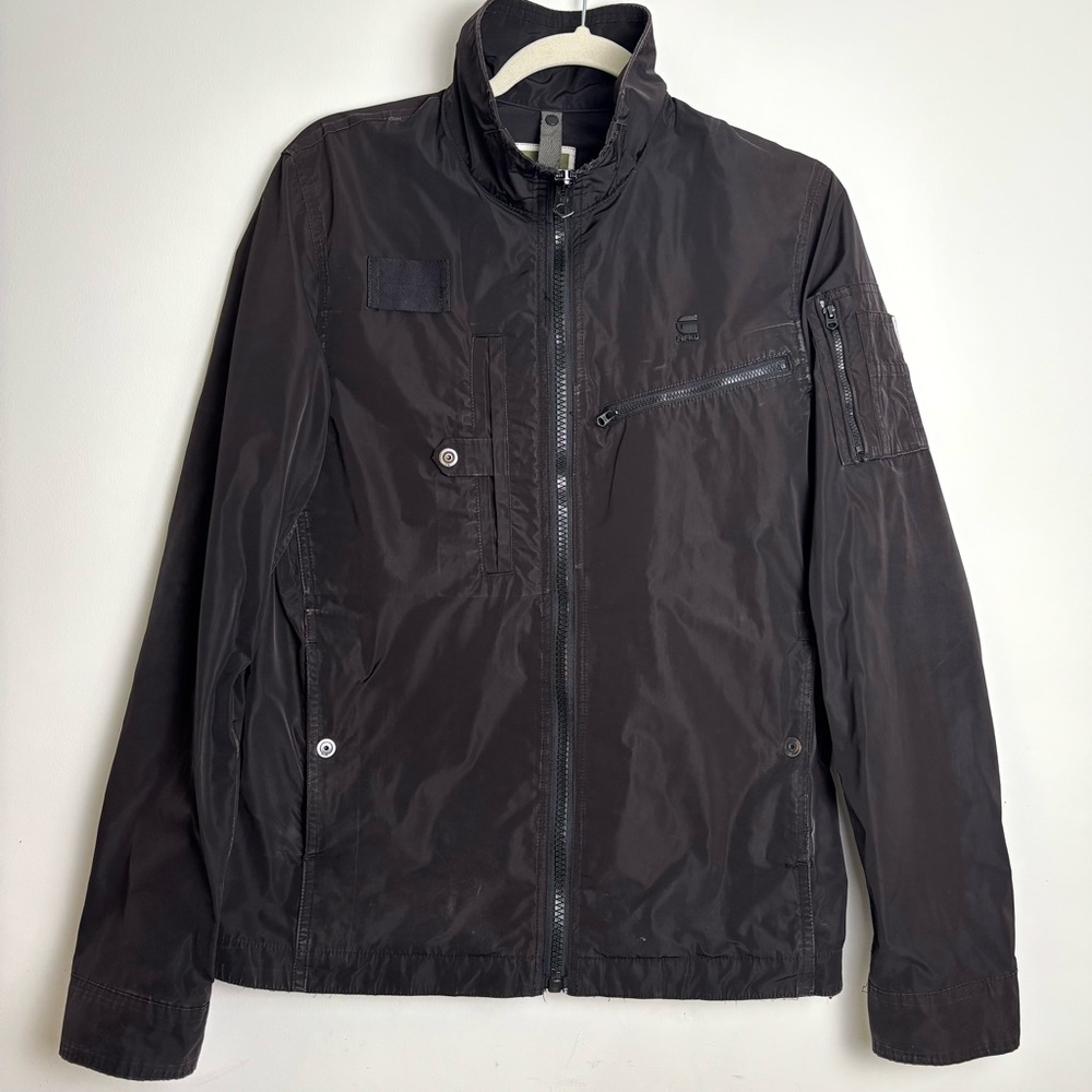 G-Star Raw Timor Biker Overshirt Jacket M Medium Zip